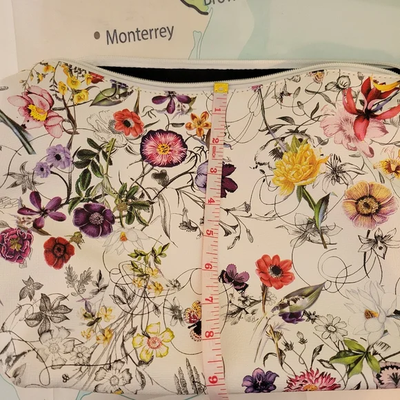 NWOT Imoshion Floral White Cross Body Bag Purse - Picture 9 of 10